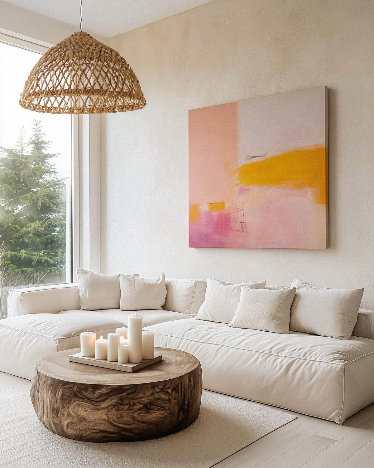 Mid Century Modern Art, Colorful Minimalist Wall Art, Unique Abstract Art Prints, Large Canvas Wall Art | Aurora Muse 069