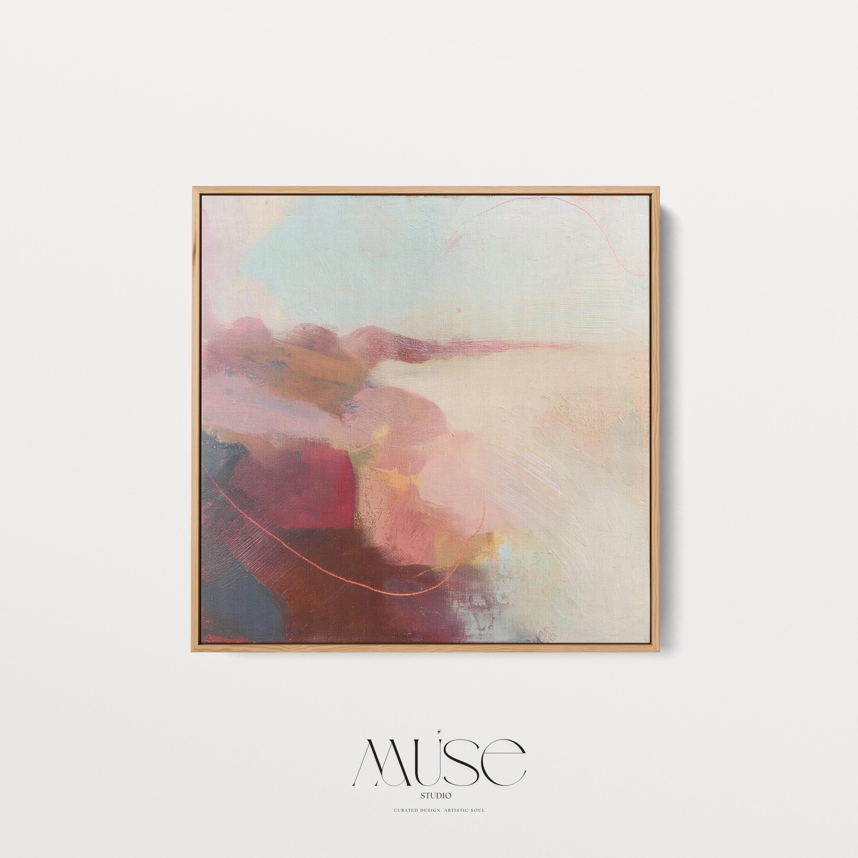 Desert Abstract Canvas Wall Art by Muse Studio • Soft Earth Tones in Blush Terracotta Cream • Nature-Inspired Warm Minimal Decor • MUSE 538