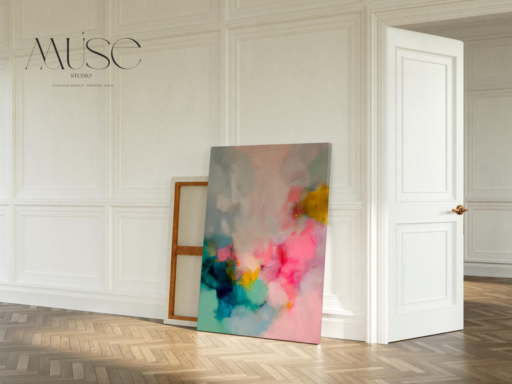 Canvas Wall art, Blue colorful abstract painting, large canvas art, modern abstract art, Oversized Art Print, abstract art | Aurora Muse 377