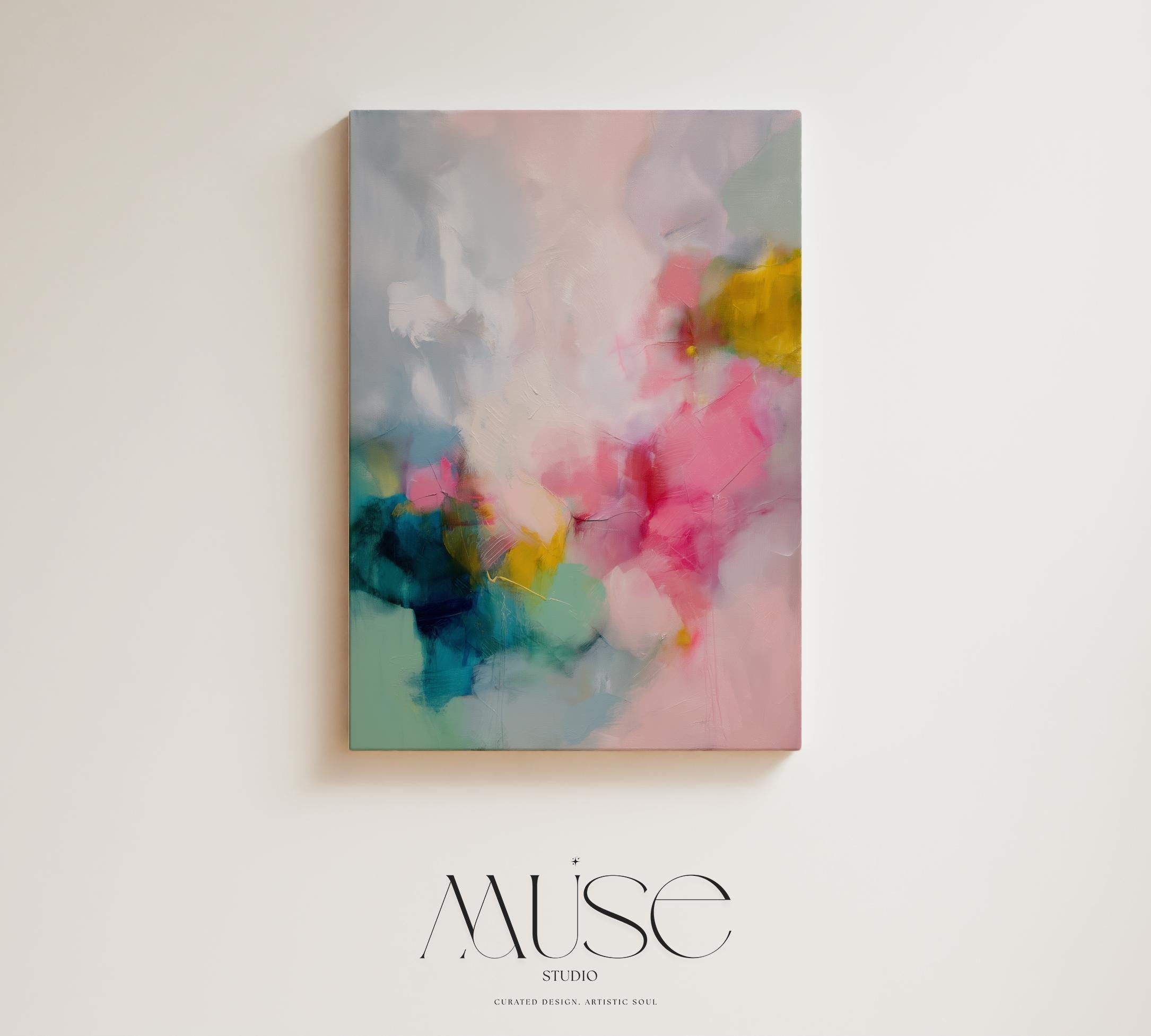 Canvas Wall art, Blue colorful abstract painting, large canvas art, modern abstract art, Oversized Art Print, abstract art | Aurora Muse 377
