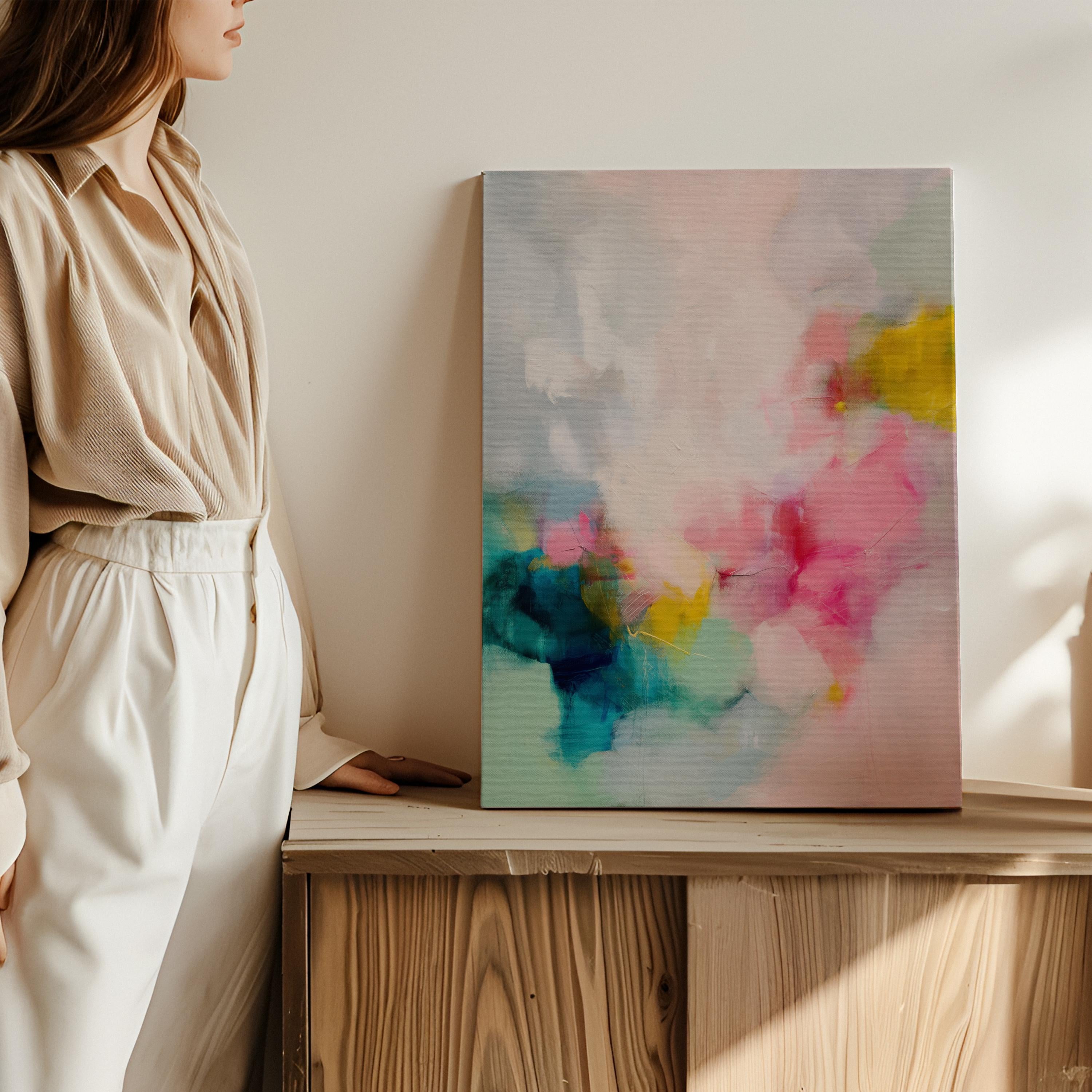 Canvas Wall art, Blue colorful abstract painting, large canvas art, modern abstract art, Oversized Art Print, abstract art | Aurora Muse 377