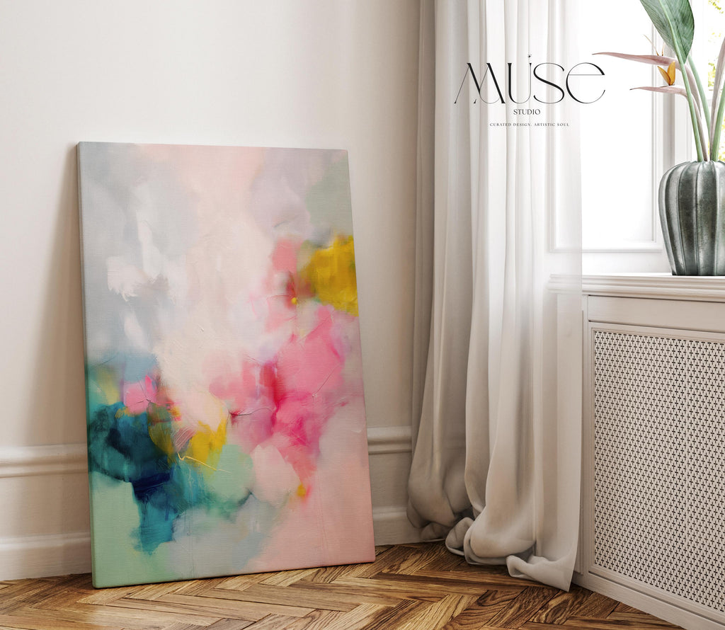Canvas Wall art, Blue colorful abstract painting, large canvas art, modern abstract art, Oversized Art Print, abstract art | Aurora Muse 377