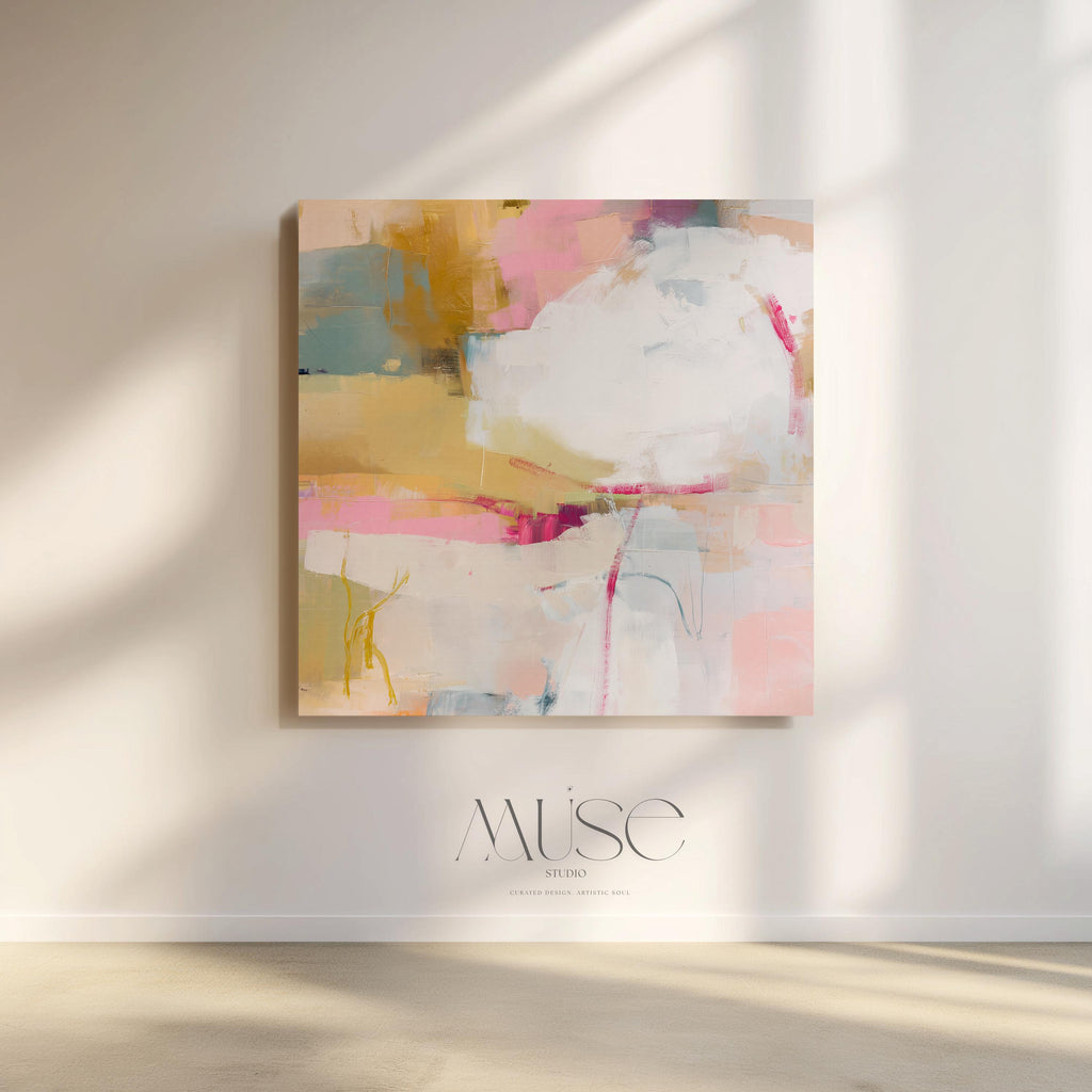Terracotta Desert Canvas Wall Art •Lareg Abstract Artwork • Warm Minimal Decor for Office or Living Room • 574