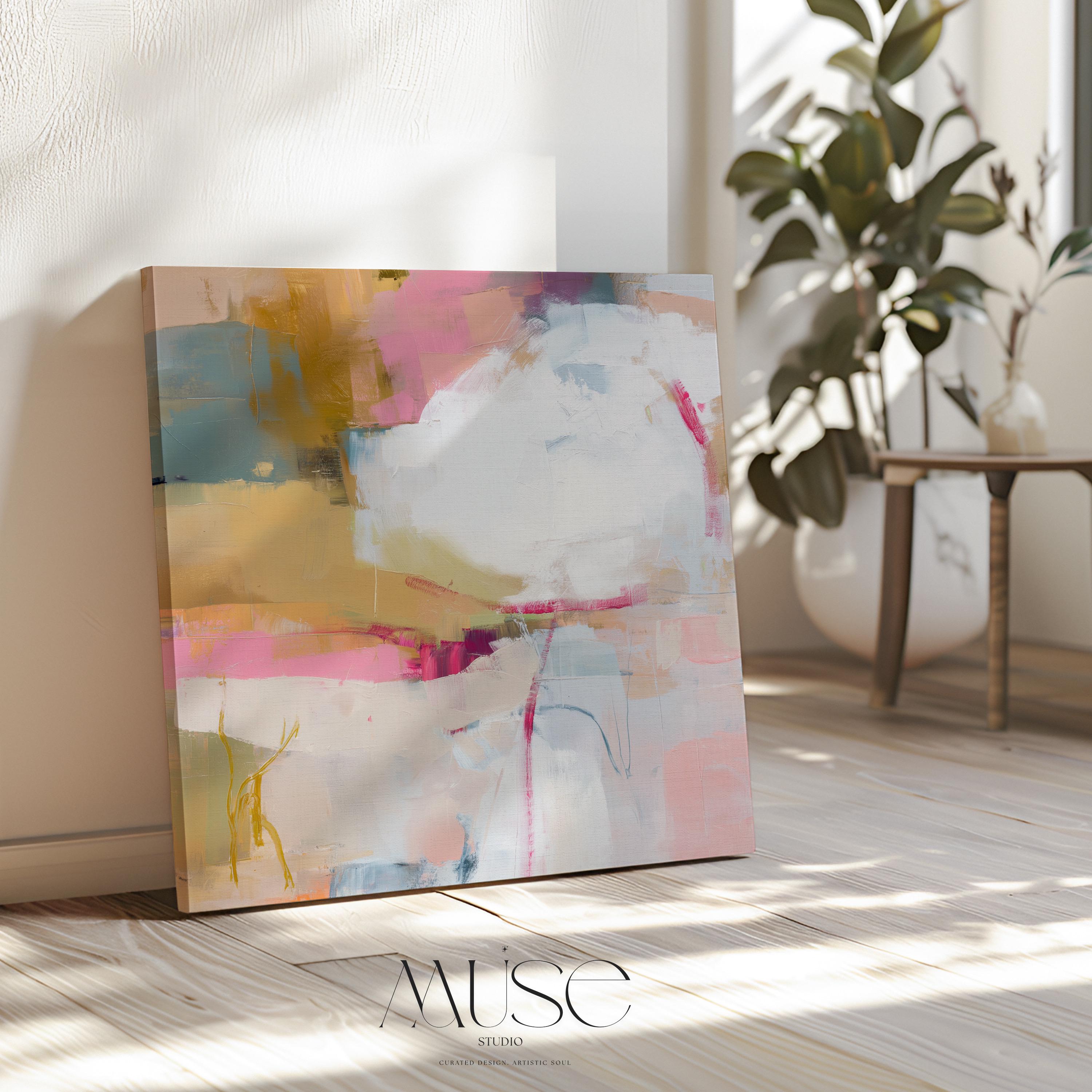 Terracotta Desert Canvas Wall Art •Large Abstract Artwork • Warm Minimal Decor for Office or Living Room • 574