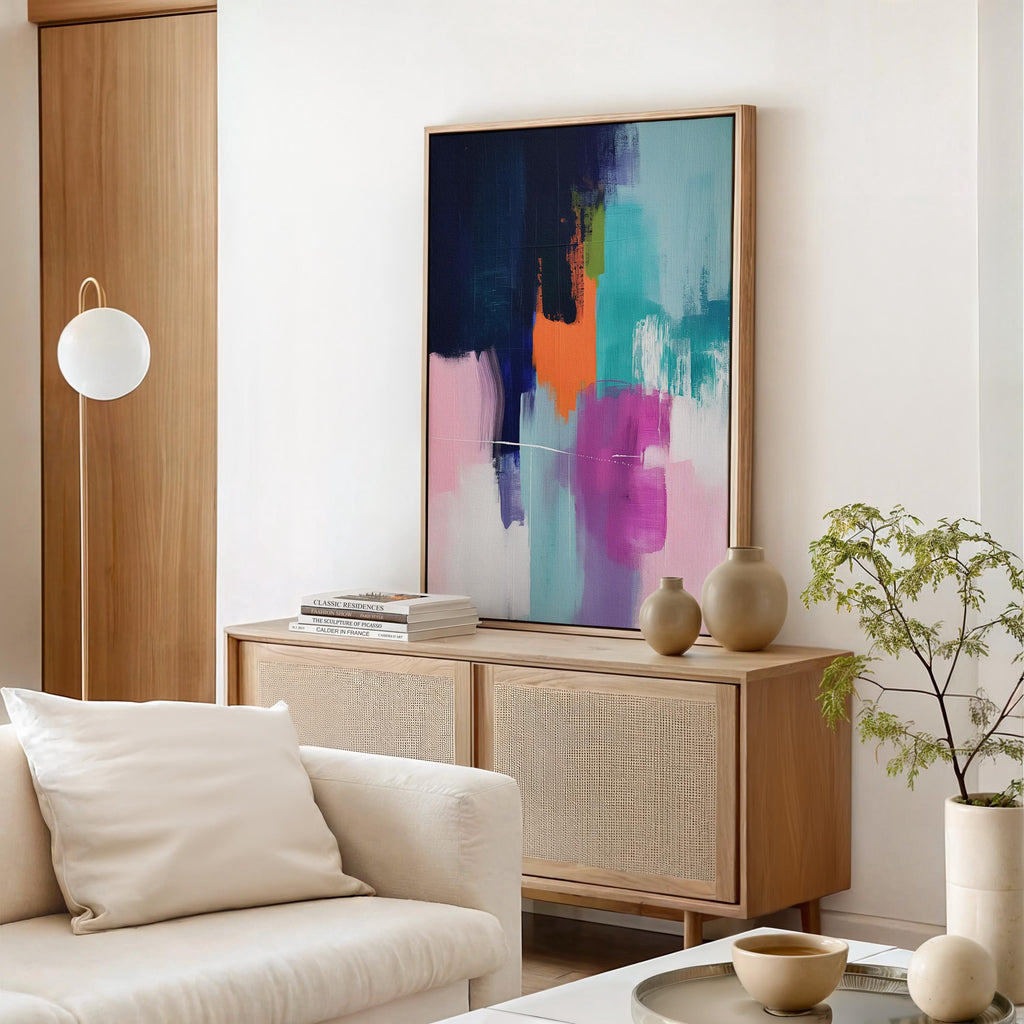 Large Abstract painting, colorful canvas, large abstract print, vertical painting, canvas painting, large art print, gift | Muse 281