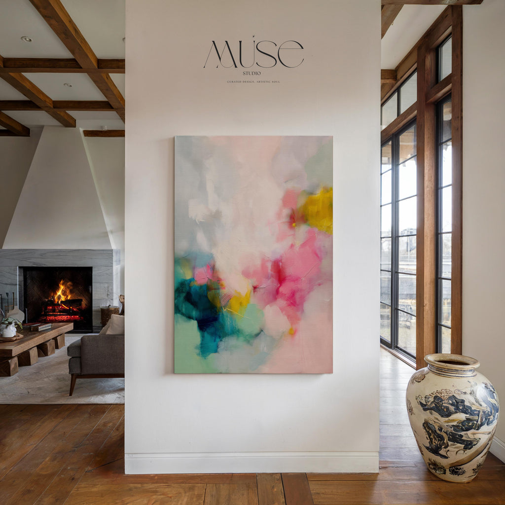 Canvas Wall art, Blue colorful abstract painting, large canvas art, modern abstract art, Oversized Art Print, abstract art | Aurora Muse 377