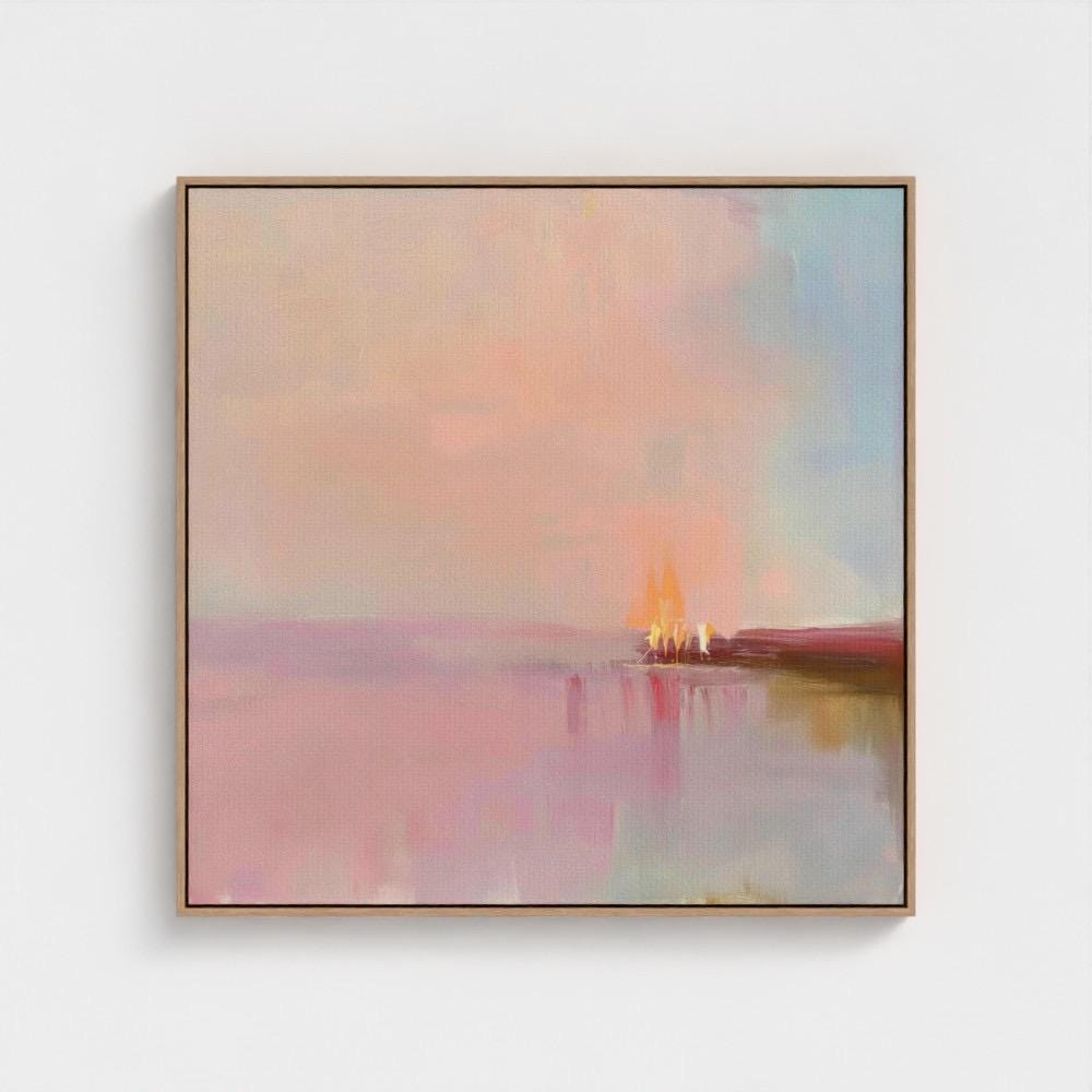 Framed Abstract Canvas Art Blush Pink Horizon Pastel Landscape Soft Glow Warm Minimalist Decor for Dining Room Entryway 461 Framed Canvas Art Colorful abstract wall art on framed canvas, perfect for bold decor art and modern wall decor. Large statement piece with expressive brushstrokes and rich textures. Ready-to-hang giclée canvas designed to energize living rooms, offices, and curated interiors. Muse Studio Decor Art.