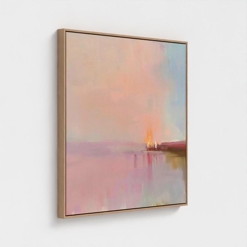 Framed Abstract Canvas Art Blush Pink Horizon Pastel Landscape Soft Glow Warm Minimalist Decor for Dining Room Entryway 461 Framed Canvas Art Colorful abstract wall art on framed canvas, perfect for bold decor art and modern wall decor. Large statement piece with expressive brushstrokes and rich textures. Ready-to-hang giclée canvas designed to energize living rooms, offices, and curated interiors. Muse Studio Decor Art.