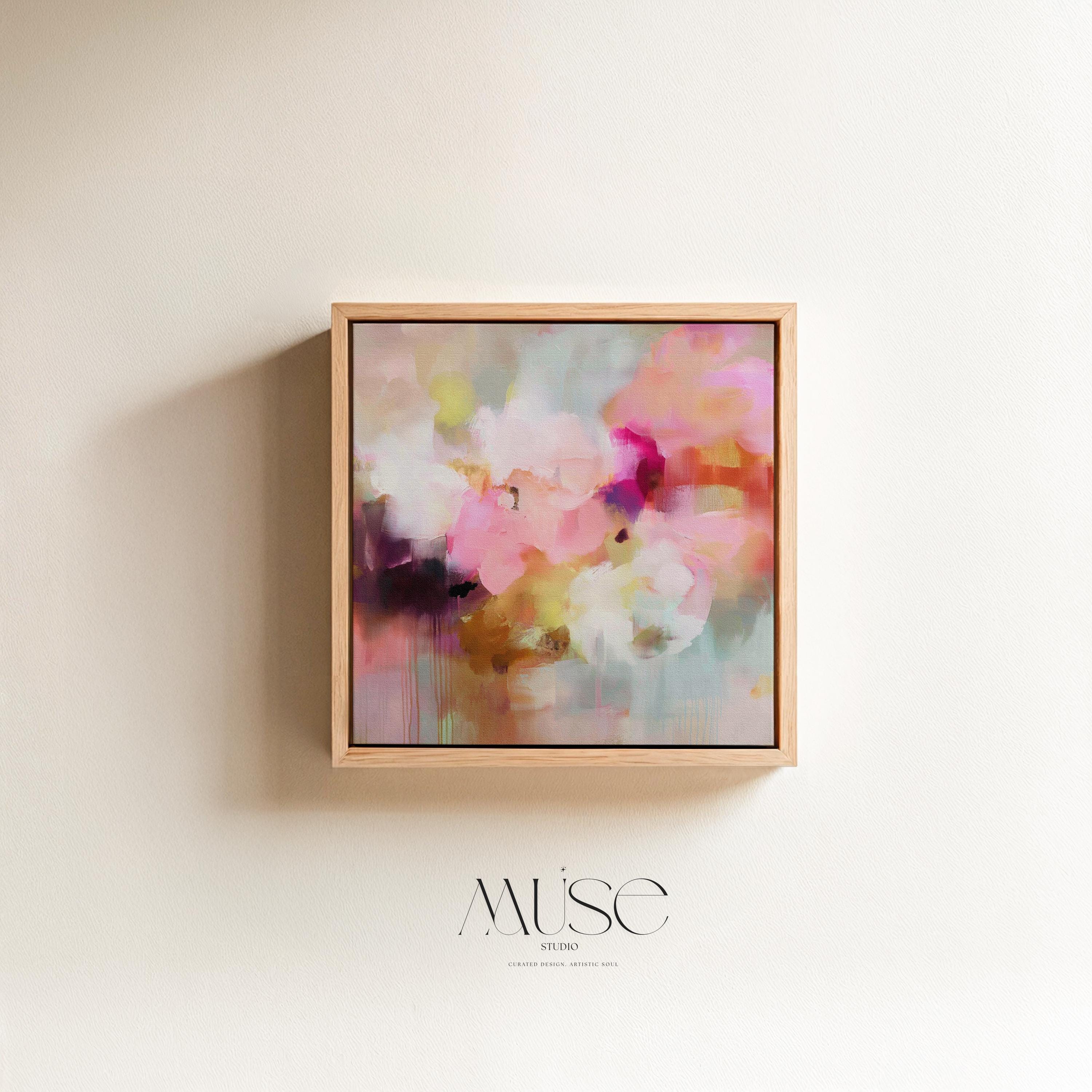 Large Pink Abstract painting, Boho Home Decor, colorful canvas, large abstract print, original canvas painting | Aurora Muse 290
