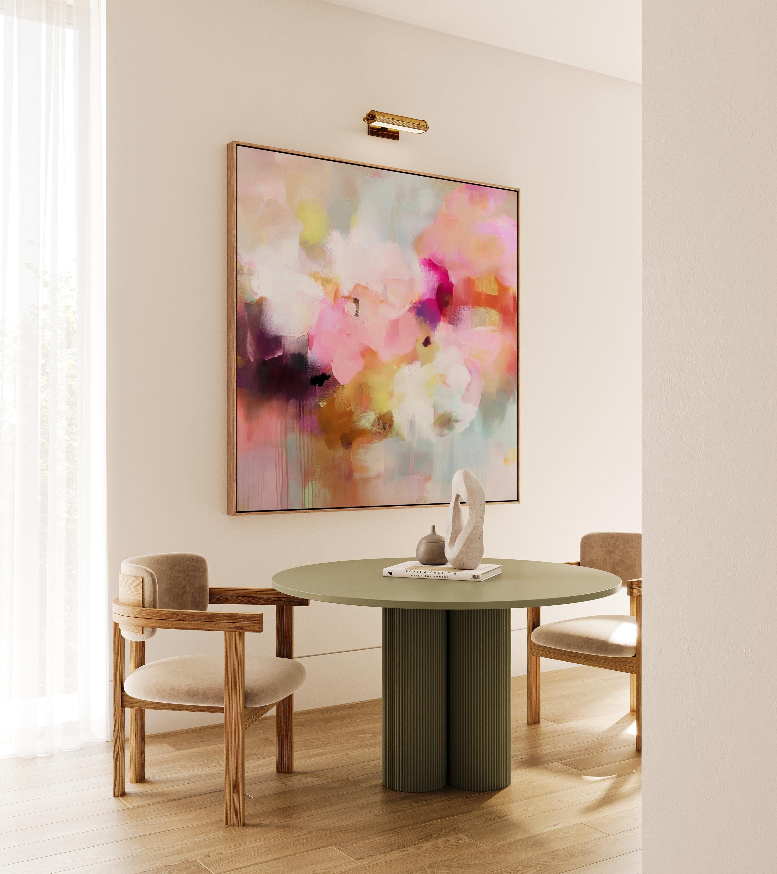 Large Pink Abstract painting, Boho Home Decor, colorful canvas, large abstract print, original canvas painting | Aurora Muse 290