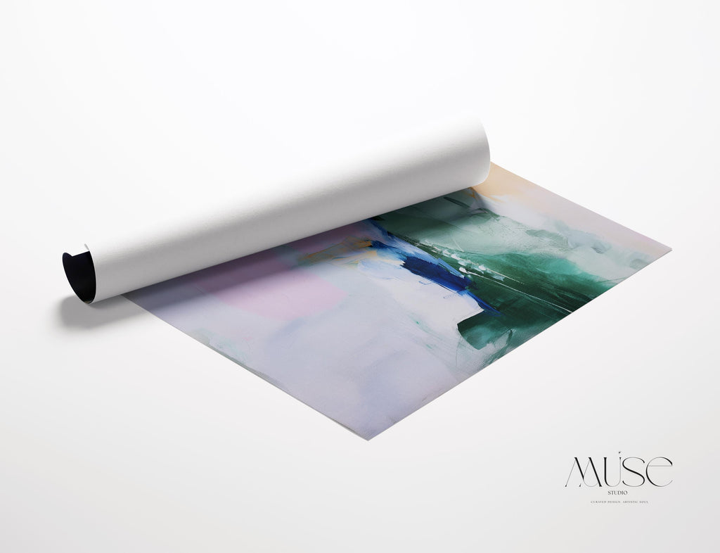 square wall art, pastel wall art, abstract canvas, blush wall art, modern wall art, soft color art, living room art, bedroom wall art, sage green art, pink blue art, office wall art, large canvas art, muse studio