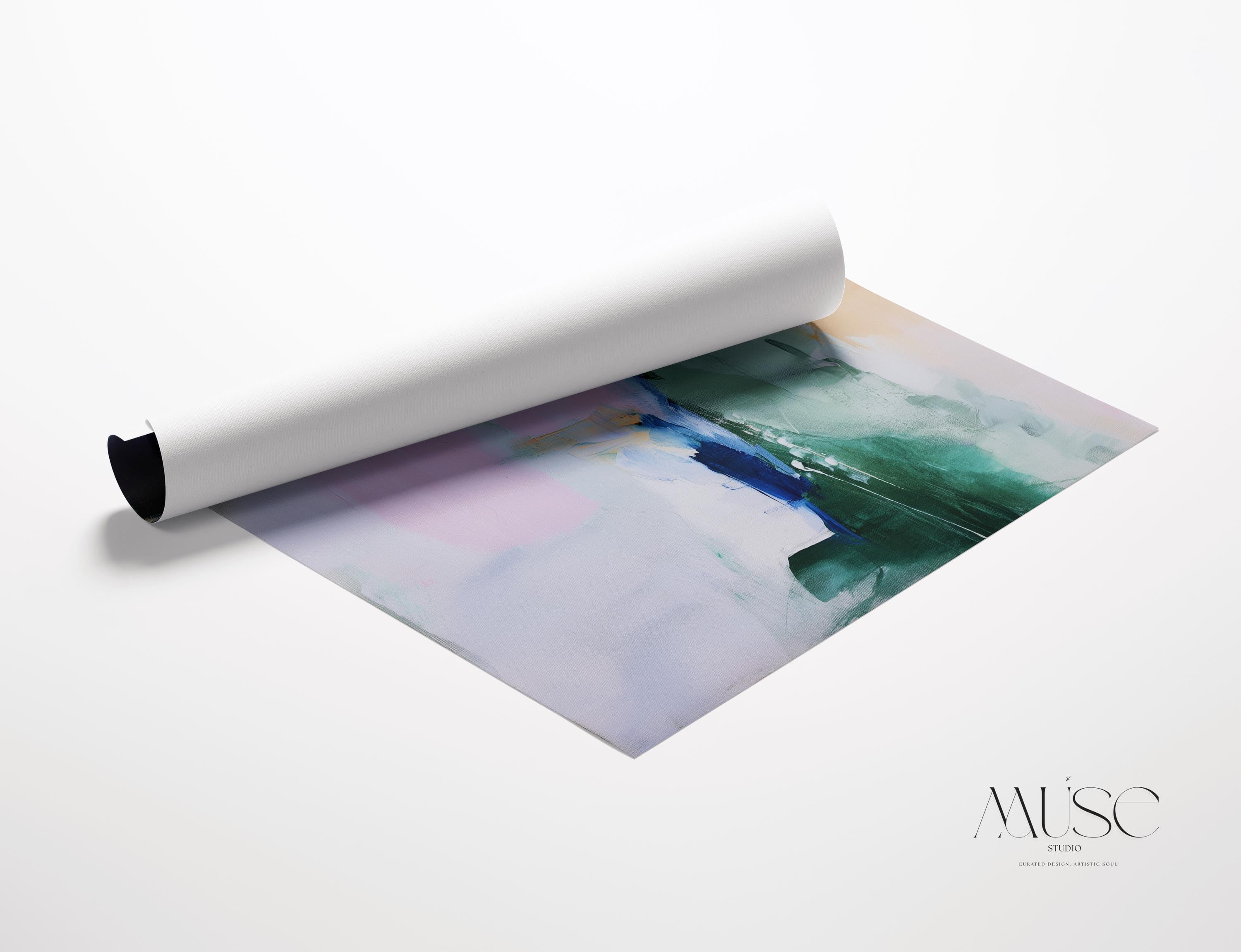 square wall art, pastel wall art, abstract canvas, blush wall art, modern wall art, soft color art, living room art, bedroom wall art, sage green art, pink blue art, office wall art, large canvas art, muse studio