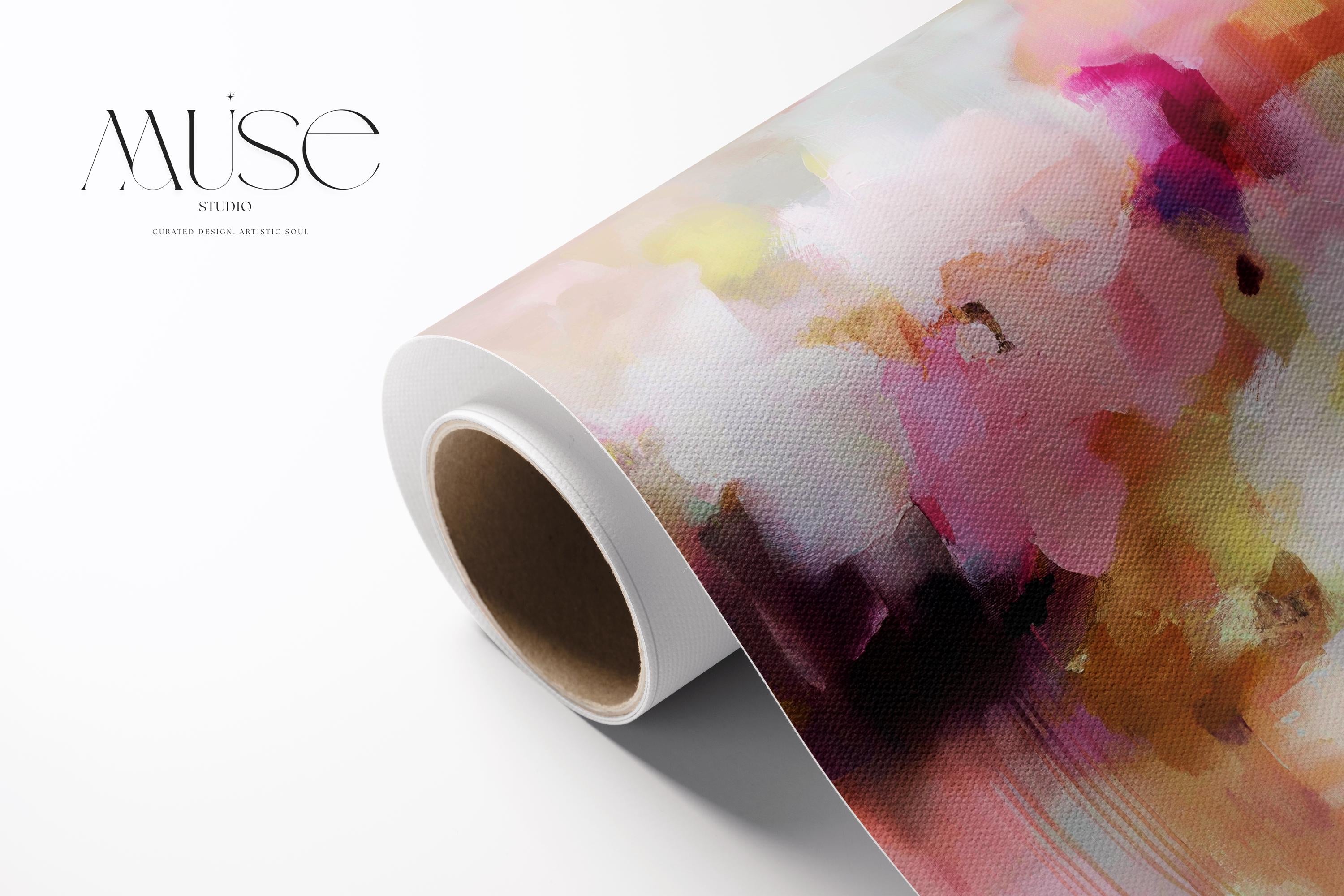Large Pink Abstract painting, Boho Home Decor, colorful canvas, large abstract print, original canvas painting | Aurora Muse 290