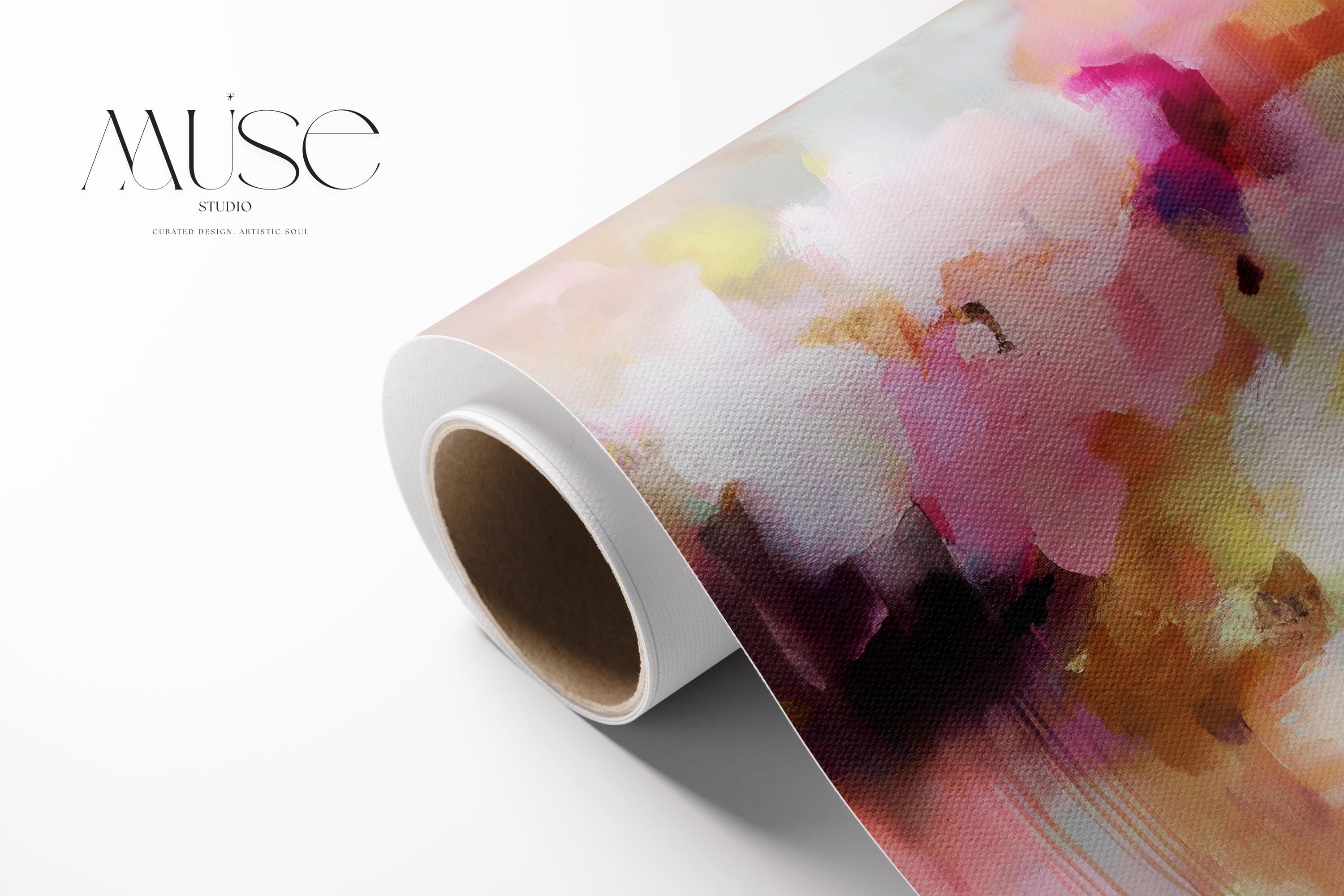 Large Pink Abstract painting, Boho Home Decor, colorful canvas, large abstract print, original canvas painting | Aurora Muse 290