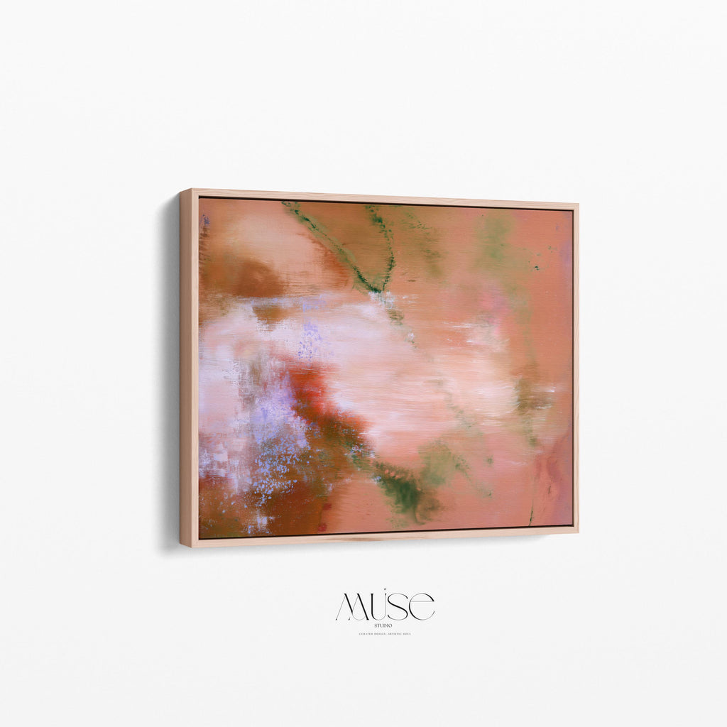 Warm Minimalist Abstract Wall Art Autumnal Warmth Canvas Print Organic Modern Earthy Terracotta Painting Soft Contemporary Fall Decor | Ambe